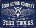 Ford Trucks - 100 jaar metalen bord