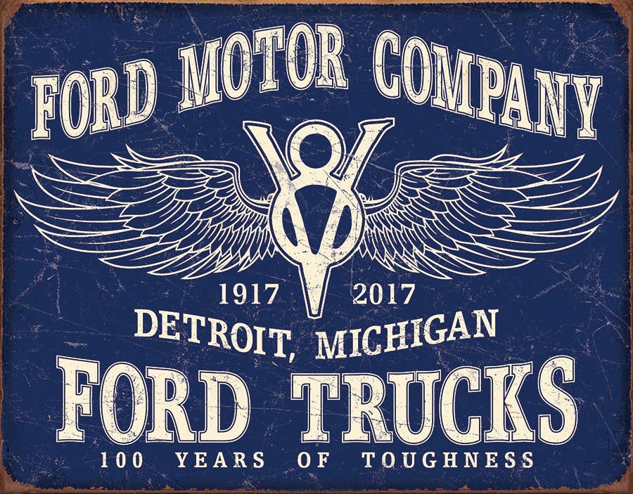Ford Trucks - 100 jaar metalen bord