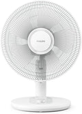 Philips Tafelventilator 1000 Series, Krachtig & Stil, 35 dB(A), 3 Snelheidsinstellingen, Draaiend & Kantelbaar, Wit (CX1030/00) | met 35-45 dB(A), helling 30°, oscillatie 80°, gelijkmatige luchtcirculatie (CX1030/00)