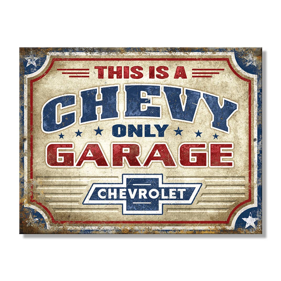 SH - Chevy Garage 27,3 cm x 21 cm Tinnen Bord