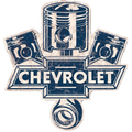 Chevy Pistons - Groot uitgestanst tinnen bord