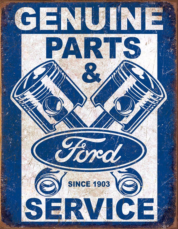 Ford Service - Pistons Tin Sign